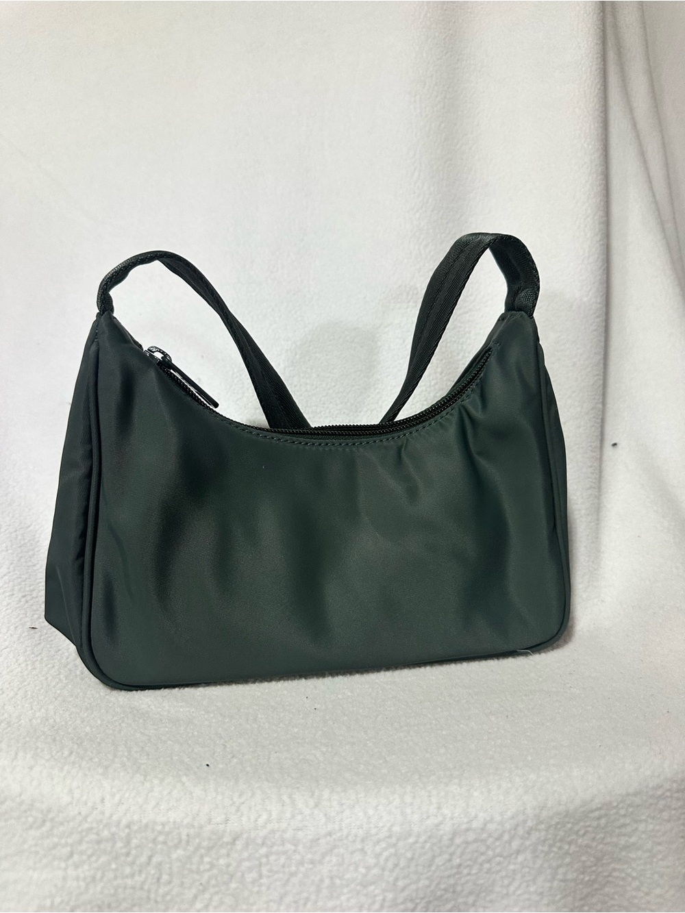 Aritzia Dark Green Shoulder Bag - Sleek Nylon Hobo